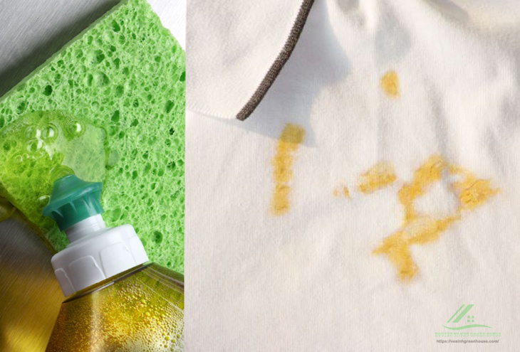 Dùng nước rửa chén tẩy vết dầu mỡ trên quần áo như thế nào?