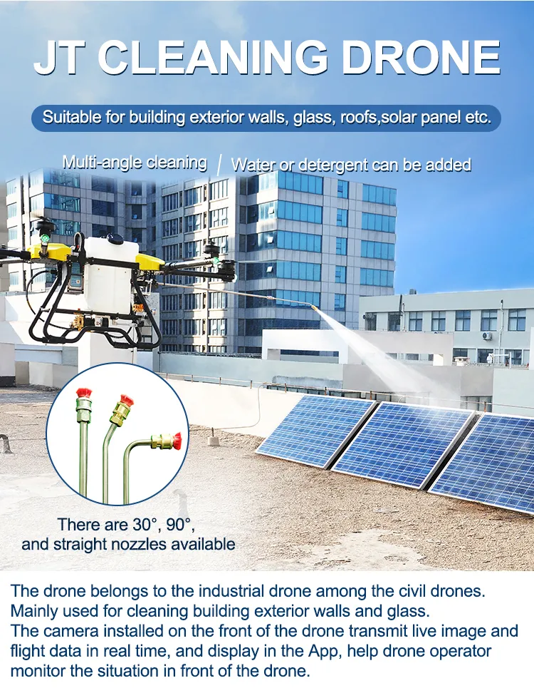 Vệ sinh tấm pin năng lượng bằng Drone